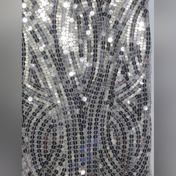 Michael Kors S Metallic Silver Sequin Tank Top - Picture 3 of 5